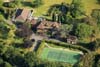Brick home from above